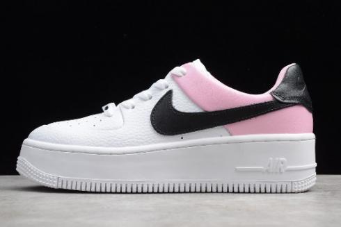 2019 Wmns Nike Air Force 1 White Black Pink AR5339 102