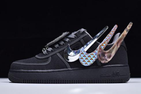 2020 Mens Travis Scott x Nike Air Force 1 Black AQ4211 001 For Sale