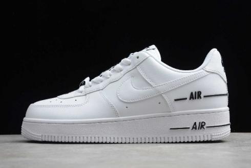 2020 Nike Air Force 1 Added Air White White Black CJ1379 100