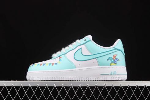 2021 Nike Air Force 1 07 Low White Green Clown Multi Color CW2288-146