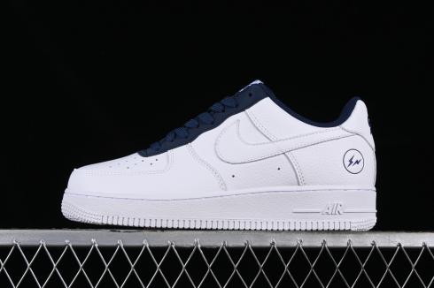 Fragment design x Nike Air Force 1 07 Low White Dark Blue TT0801-606