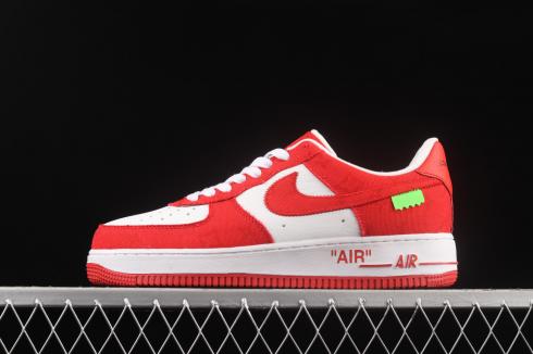 LV x Nike Air Force 1 07 Low Red White Green Shoes LA2314-102