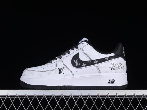 LV x Nike Air Force 1 Low White Black Metallic Sliver BS8805-602