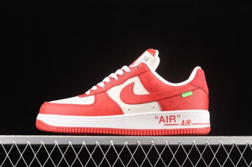 LV x Nike Air Force 1 Low White University Red Green 241524-001