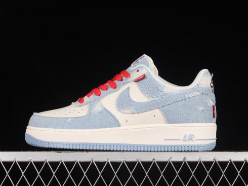 Levi's x Nike Air Force 1 07 Low Denim Blue Red VT5698-566