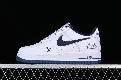 Louis Vuitton x Nike Air Force 1 07 Low White Navy Blue LV1898-831