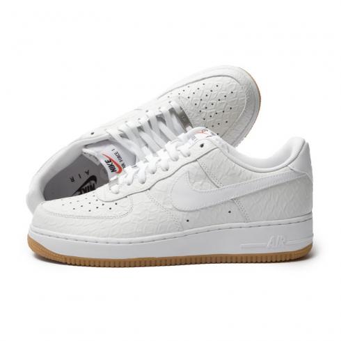 Nike Air Force 1 '07 LV8 White Gum Brown Athletic Shoes 718152-100