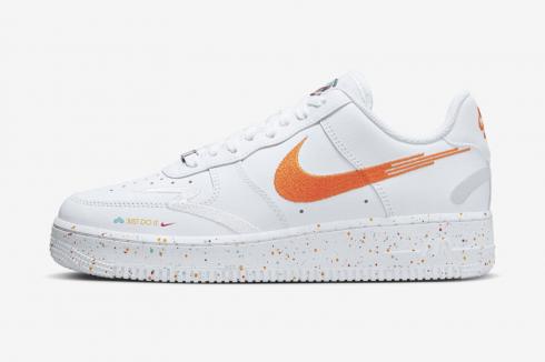 Nike Air Force 1 07 LX White Washed Teal Safety Orange FD4622-161