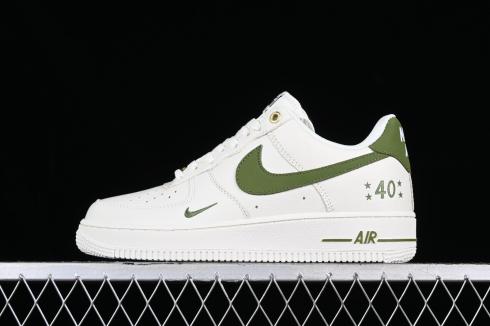 Nike Air Force 1 07 Low 40 Rice White Olive Green Gold BS9055-741
