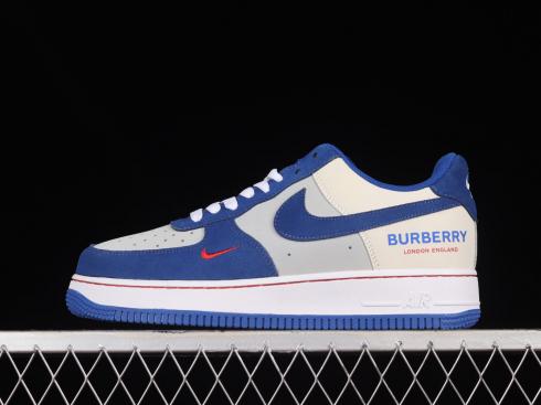 Nike Air Force 1 07 Low BURBERRY Navy Blue Grey White HX123-001