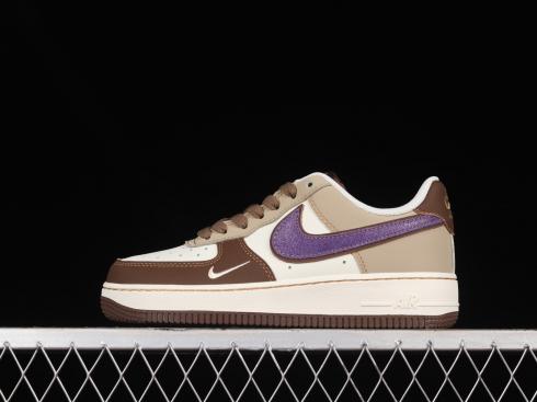 Nike Air Force 1 07 Low Chestnut Purple Gold LJ8822-111