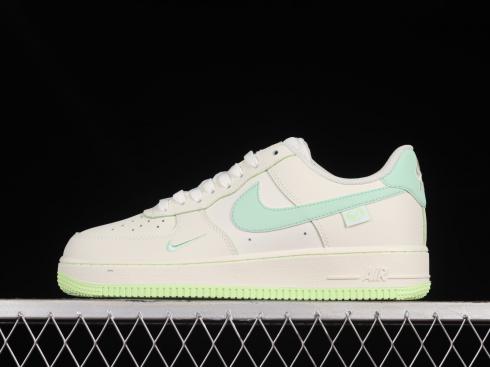 Nike Air Force 1 07 Low Cream White Light Green Metallic Gold FB1839-555