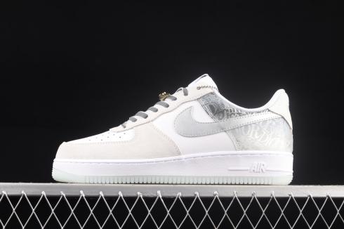 Nike Air Force 1 07 Low ESS White Metallic Sliver Grey DA8302-333