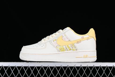 Nike Air Force 1 07 Low Just Do It Sail Beige Yellow FJ7740-016