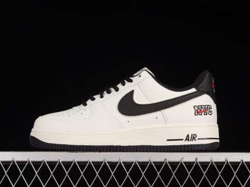 Nike Air Force 1 07 Low NYC Cream White Black Red LG4596-336