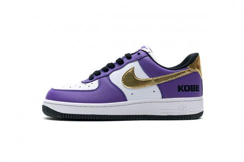 Nike Air Force 1 07 Low Purple Metallic Gold White AQ8741-609