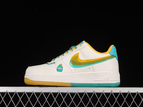 Nike Air Force 1 07 Low Sprite White Yellow Blue Gold CW1574-803