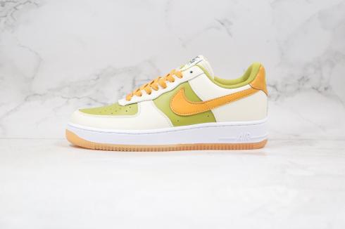 Nike Air Force 1 07 Low White Green Yellow Running Shoes DC1403-001