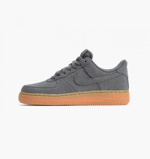 Nike Air Force 1 '07 Suede Midnight Dark Grey Gum 749263-001