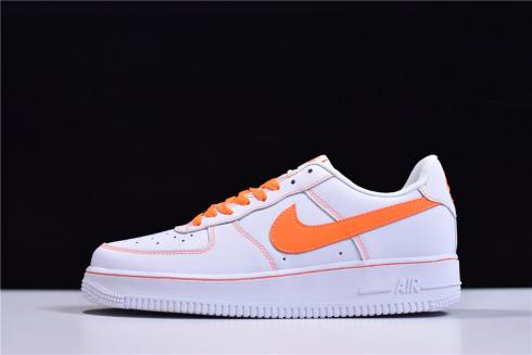 Nike Air Force 1 07 Summit White Orange Running Shoes 315115-108