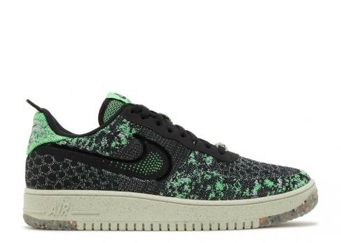 Nike Air Force 1 Crater Flyknit Next Nature Black Volt Green Scream Ice Lime DM0590-002