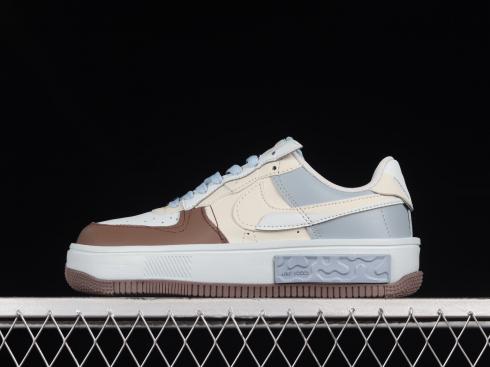 Nike Air Force 1 Fontanka Brown Navy Light Grey CW6688-606