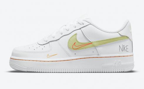 Nike Air Force 1 GS White Bright Crimson Light Photo Blue Lime Ice DN8000-100