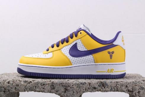 Nike Air Force 1 Kobe Bryant Yellow White-Purple For Sale 314194-151