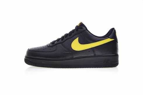 Nike Air Force 1 Low '07 LV8 Black Amarillo Yellow Swoosh AA4083-002