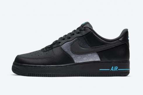 Nike Air Force 1 Low Black Blue Reflective Laser Blue DH2475-001