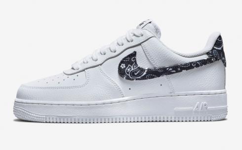 Nike Air Force 1 Low Black Paisley White Shoes DH4406-101