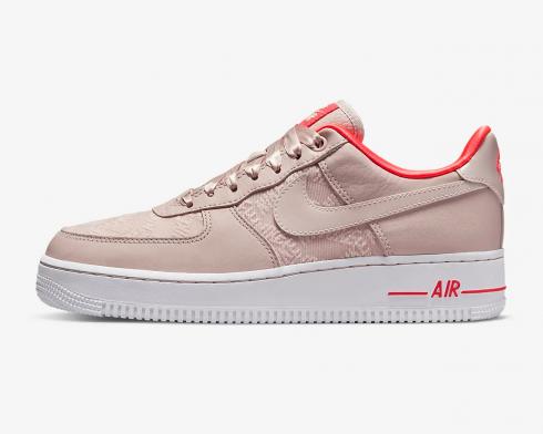 Nike Air Force 1 Low Fossil Stone Laser Crimson White DQ7782-200