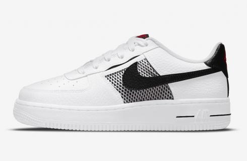 Nike Air Force 1 Low GS Mesh Pocket White Black DH9596-100