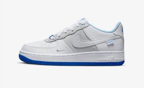 Nike Air Force 1 Low GS White Grey Blue FB1844-111