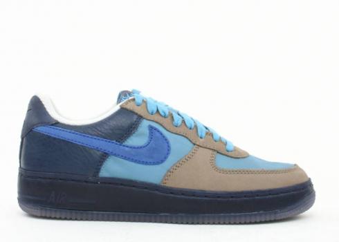 Nike Air Force 1 Low Io Premium Stash Blue Harbor Royal Grey Sport Soft 313213-441