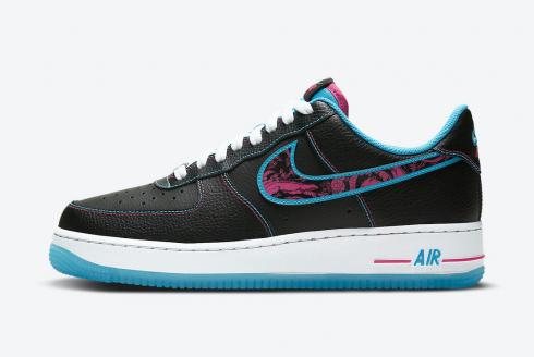 Nike Air Force 1 Low Miami Nights Pink Black Blue Shoes DD9183-001