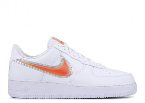 Nike Air Force 1 Low Oversized Swoosh Orange White Peel AO2441-102