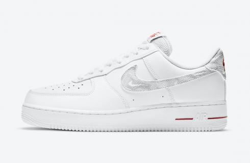 Nike Air Force 1 Low Topography Pack White Black Red DH3941-100