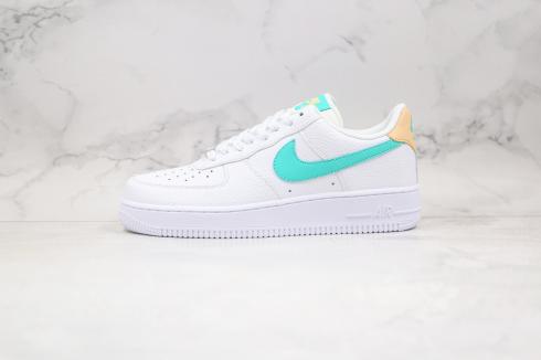 Nike Air Force 1 Low White Green Brown Running Shoes 315115-164