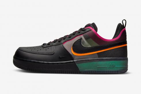 Nike Air Force 1 React Black Team Orange Pink Prime DH7615-001