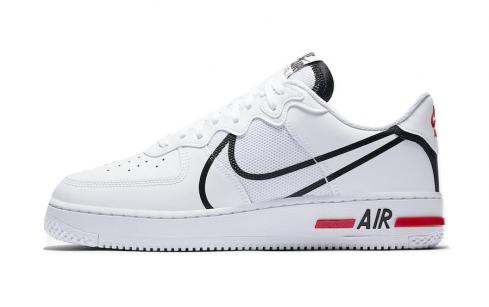 Nike Air Force 1 React D MS X White Black Red CD4366-100
