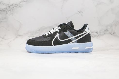 Nike Air Force 1 React QS Light Bone Black Blue White Shoes CQ8879-103