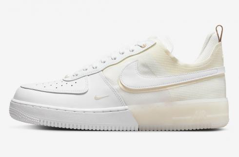 Nike Air Force 1 React White Coconut Milk Light Iron Ore DH7615-100