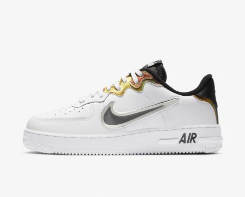 Nike Air Force 1 React White Iridescent Glow Black Multi-Color CN9838-100