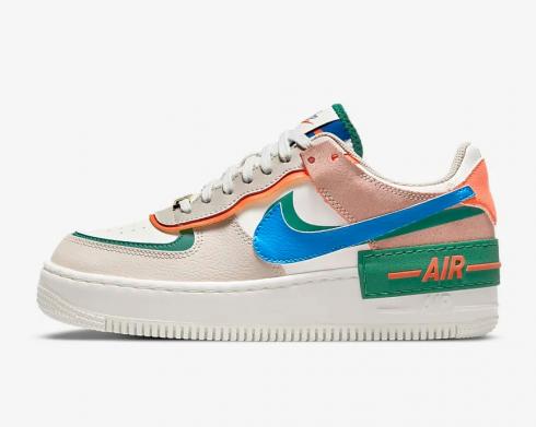 Nike Air Force 1 Shadow Sail Signal Blue Green Cream CI0919-109