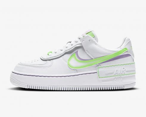 Nike Air Force 1 Shadow White Violet Shock Wild Berry Electric Green DD9684-100
