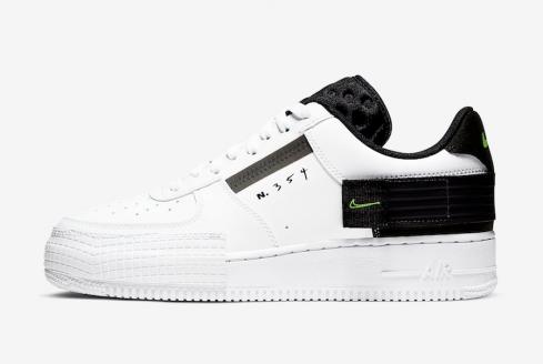 Nike Air Force 1 Type White Black Volt AT7859-101