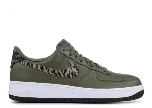 Nike Air Force One Aop Prm Tiger Camo Olive Cargo Khaki Black AQ4131-200