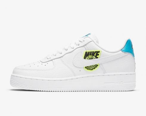 Nike Wmns Air Force 1'07 SE Worldwide Pack Volt Blue White CT1414-101