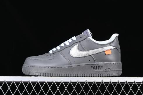 Off-White x Nike Air Force 1 07 Low Dark Grey White Silver DX1419-500